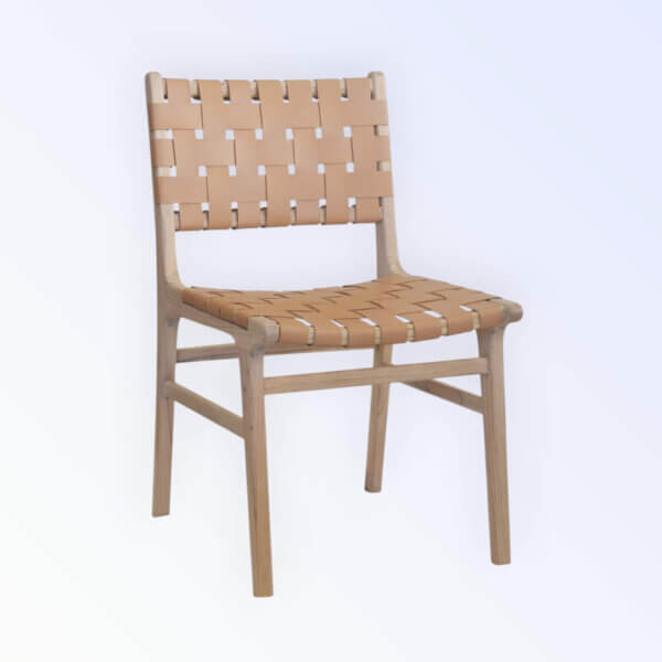 Chair Dining Numadu Blush Pink Leather