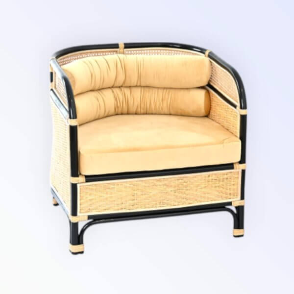 Chair Lounge Black and Natural